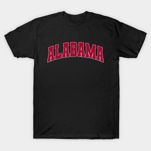 Alabama - jersey college university font text letters football baseball christmas birthday gift letters text basketball softball volleyball hockey love fan player gift for men women kids mothers fathers day dad mom vintage retro city state name T-Shirt